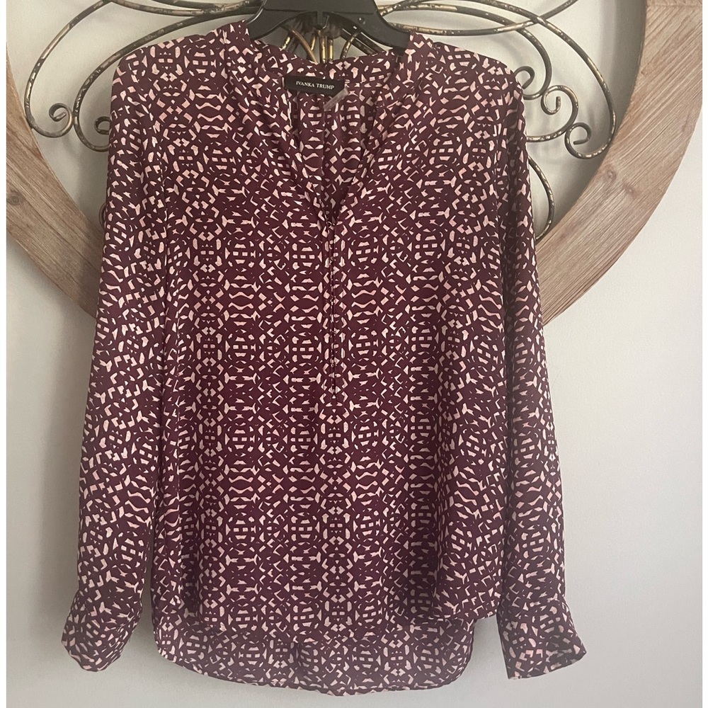 Ivanka Trump Semi Sheer Tunic Top